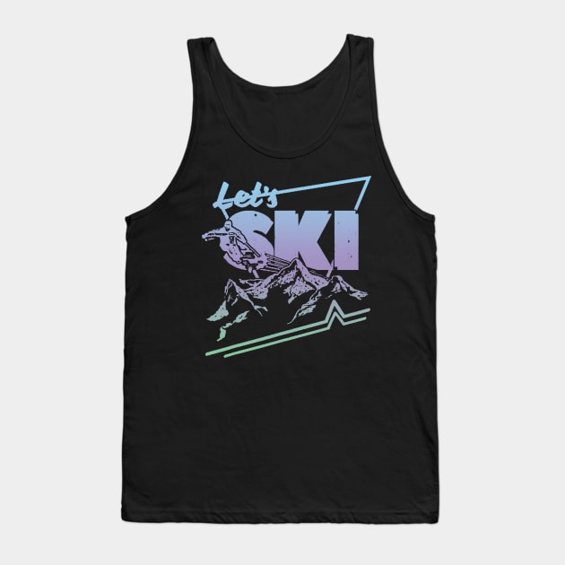 Retro Ski  - Vintage 80s 90s Ski Tank Top by luckyboystudio